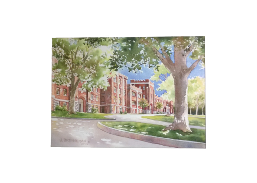 Jeanne Brenneman WVSOM Main Building in Summer Print